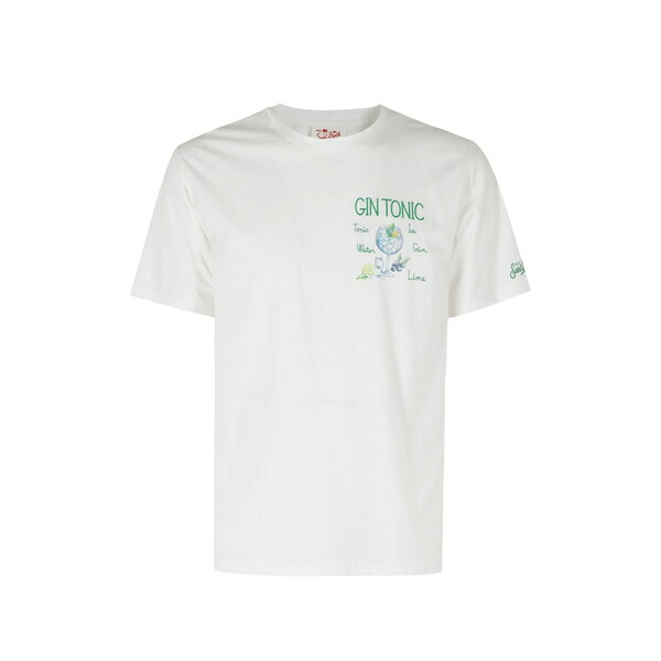エムシーツーセイントバース メンズ プルオーバー トップス Portofino embroidered t-shirt White