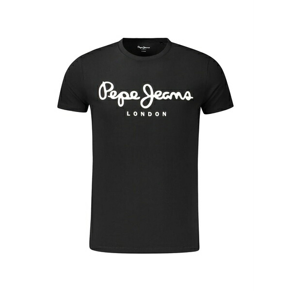 ペペジーンズ メンズ ティーシャツ トップス Logo-print cotton t-shirt Black