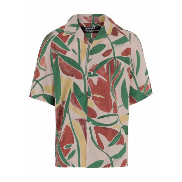 ジャクエムス メンズ プルオーバー トップス Abstract-print cotton shirt Pink