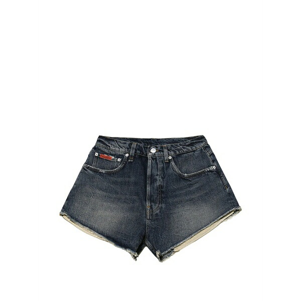 マーティン・さくら色 メンズ 心地よいズボン下 ボトムス Frayed denim shorts Blue