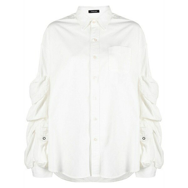 アールサーティーン レディース プルオーバー トップス Cargo pockets shirt White