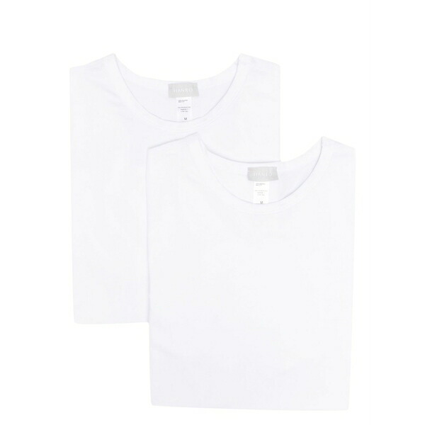 ハンロ メンズ ティーシャツ トップス Logo-patch t-shirt pack (pack of two) White