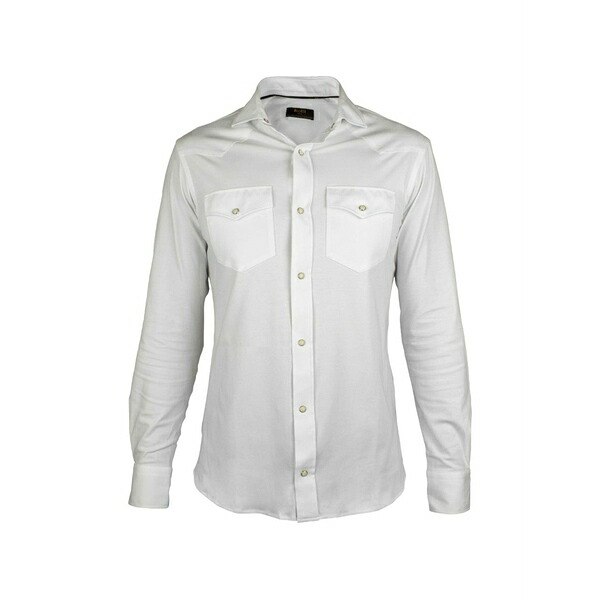 ムーレー メンズ ティーシャツ トップス Flap-pocket shirt White