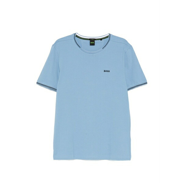 主任者 メンズ プルオーバー トップス Striped-trim t-shirt Blue