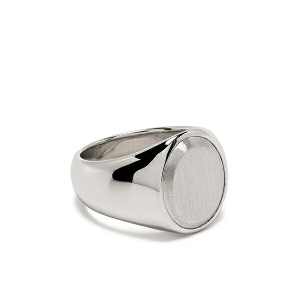 トム木材 メンズ 輪っか 添え物 Oval silver top ring Silver