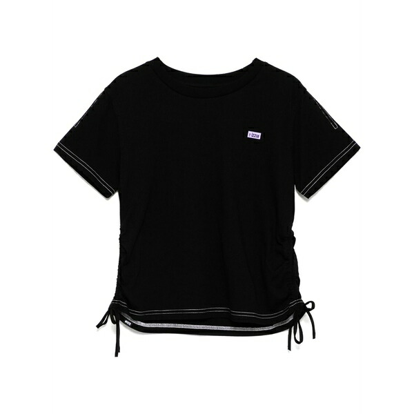 イズエ レディース ティーシャツ トップス Logo-patch t-shirt Black