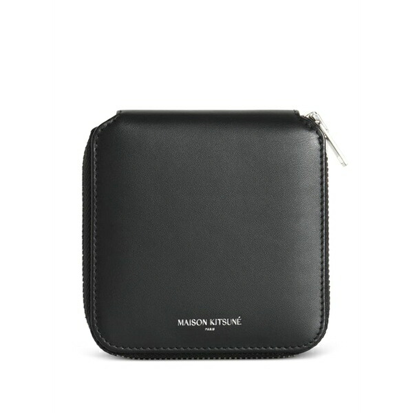 棲み家 狐狸 メンズ 札入れ 佩び物 Logo-print zip-around wallet Black