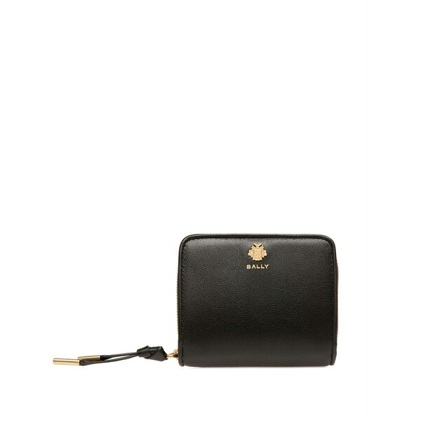 バリー レディース 金入れ 付属物 Essential zipped leather wallet Black