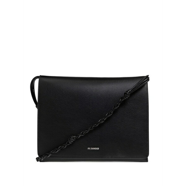 ジル・サンダー レディース ショルダーバッグ 御徒面子 Braided-strap shoulder bag Black