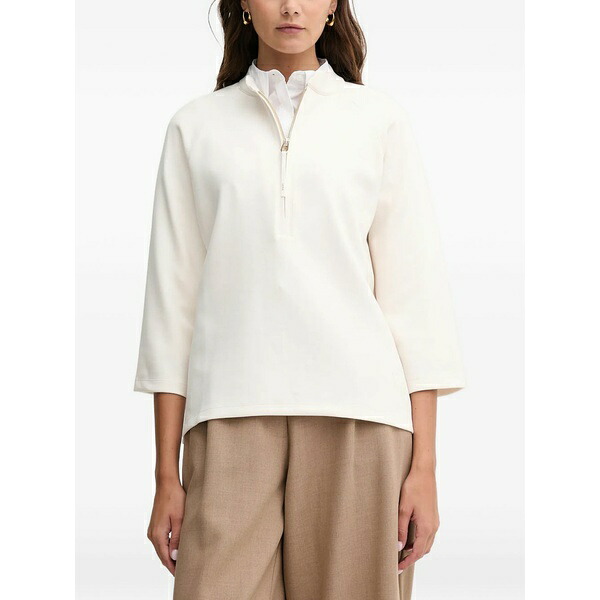 ジョープ レディース プルオーバー トップス Zip embroidered blouse White