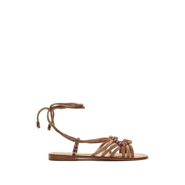 マリパルミ レディース サンダル シューズ Beaded sandals Brown