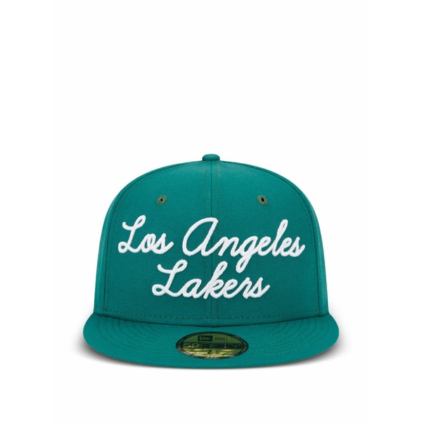 ニュー内鰓 メンズ かぶり笠 添え物 59fifty los angeles lakers script hat Green