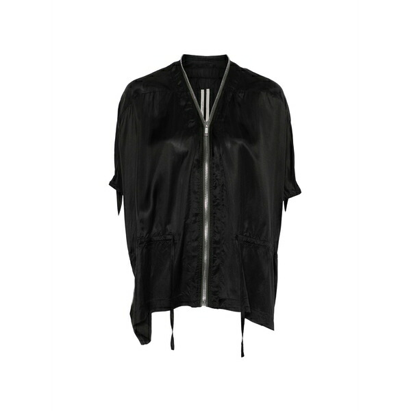 リックオウエンス レディース 厚地の外套 アウター Zip-up cape Black