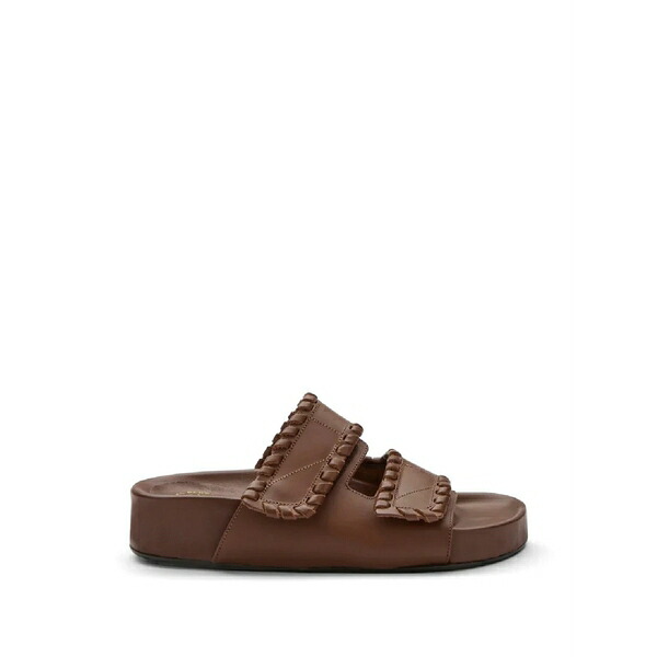 エーティーピー 制作室 レディース サンダル シューズ Furlo touch-strap slides Brown