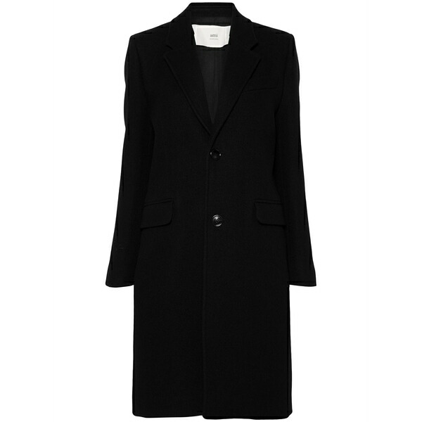 意中の女 レディース 厚地の外套 アウター Wool coat Black