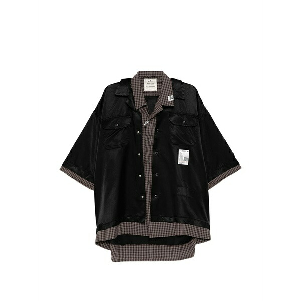 ミハラヤスヒロ メンズ プルオーバー トップス Button label shirt Black