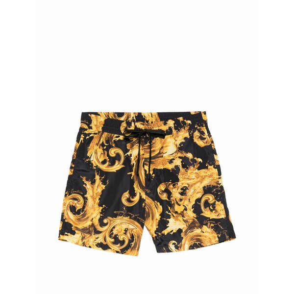 呼びりん探し回る メンズ 心地好いズボン下 ボトムス Baroque swim shorts Black