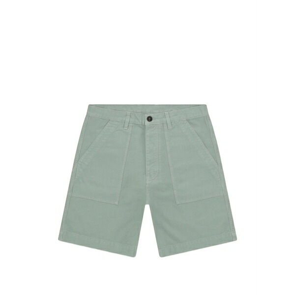 フォルテラ メンズ 心地好いズボン下 ボトムス Rebel patch-pocket bermuda shorts Green