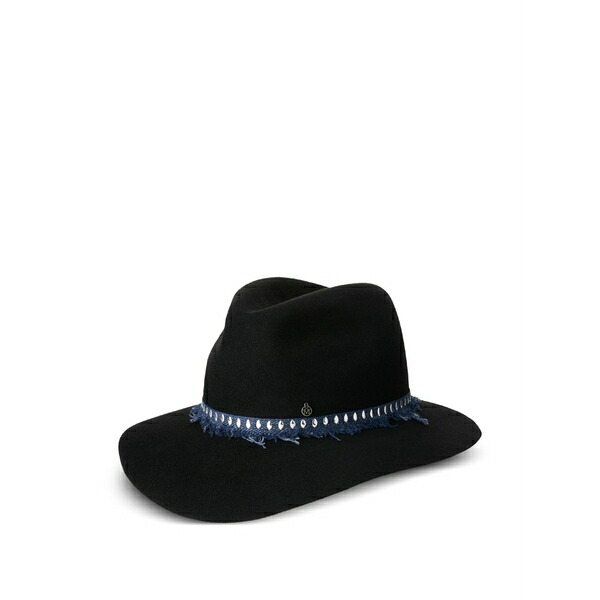メゾンミッシェル  レディース 鳥打ち帽 付属物 Logo-plaque hat Black