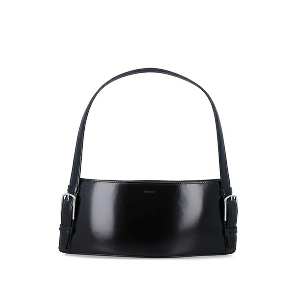 コペルニ レディース ショルダーバッグ 御徒面子 Ergonomic leather shoulder bag Black