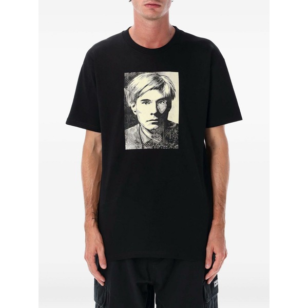 オベイ メンズ ティーシャツ トップス Warhol-portrait t-shirt Black