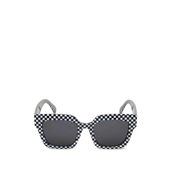 バンズ メンズ サングラス・アイウェア 付属物 Check-pattern square-frame sunglasses Black