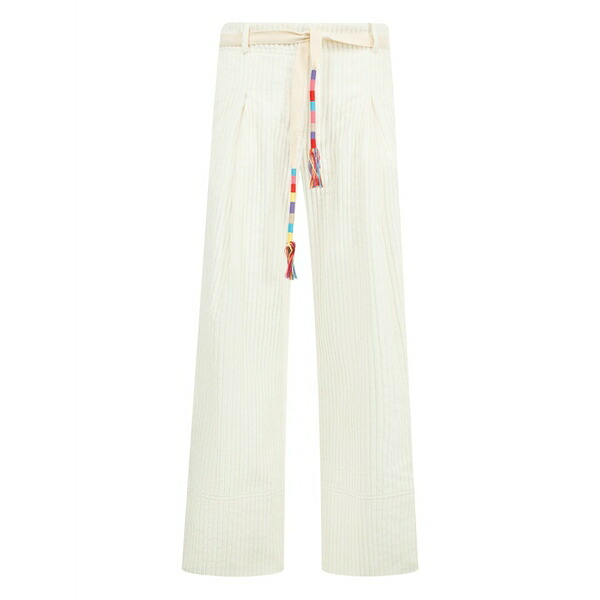 ミラミカティ レディース 心地よいズボン下 ボトムス Cord-belt wide-leg trousers Neutrals