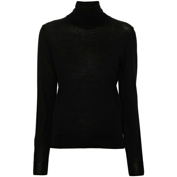パロッシュ レディース 編み物\u0026プルオーバー アウター Roll-neck fine-knit jumper Black
