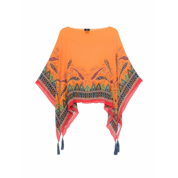 エトロ レディース シャツ トップス Paisley tassel top Orange｜asty