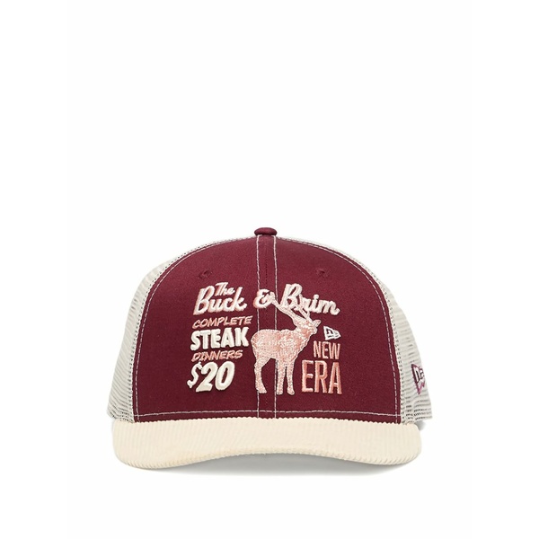 ニュー内鰓 メンズ 鳥打ち帽 付属物 9fifty embroidered panelled-design trucker cap Red