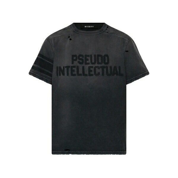 ミスビヘイブ レディース プルオーバー トップス Pseudo intellectual t-shirt  Grey