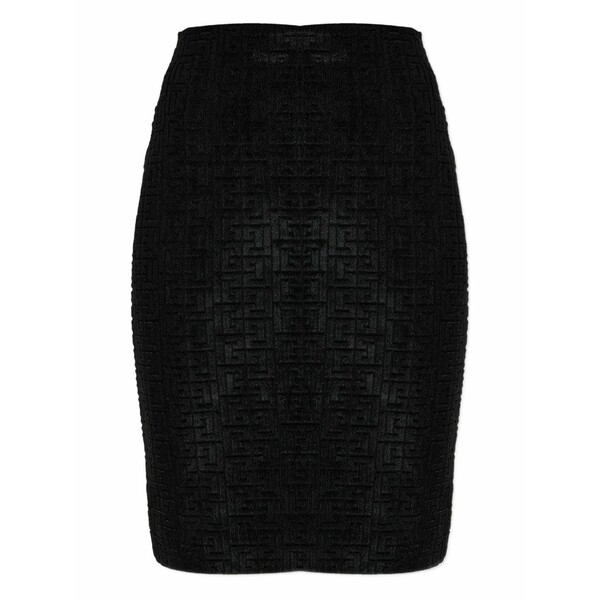バルマン レディース スコート ボトムス Logo-pattern pencil skirt Black