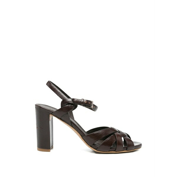 デル カルロ レディース サンダル シューズ Atene interwoven-strap buckle-fastening sandals Brown