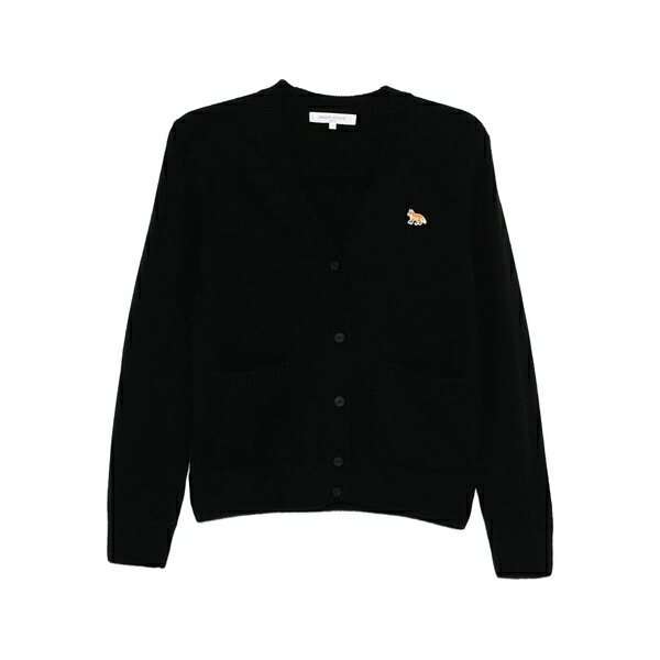 棲み家 狐狸 レディース ジレー アウター Baby fox patch cardigan Black