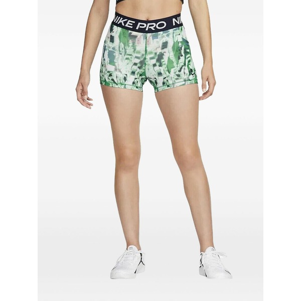 ナイキ レディース 心地よいズボン下 ボトムス Patterned pro shorts Green