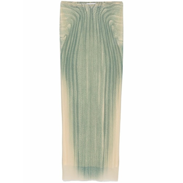 ジャン極点 ゴルチエ レディース スコート ボトムス Spiral maxi skirt Blue