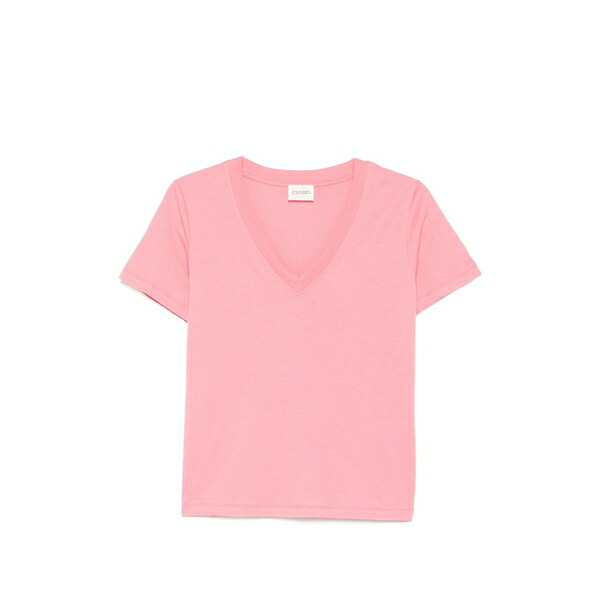 クローズド レディース プルオーバー トップス V-neck t-shirt Pink