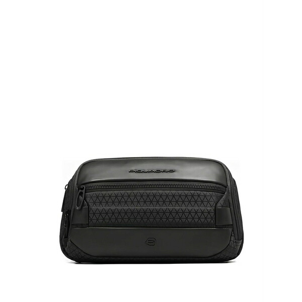 ピークアドロ  メンズ 商行為系 御徒面子 Embossed belt bag Black