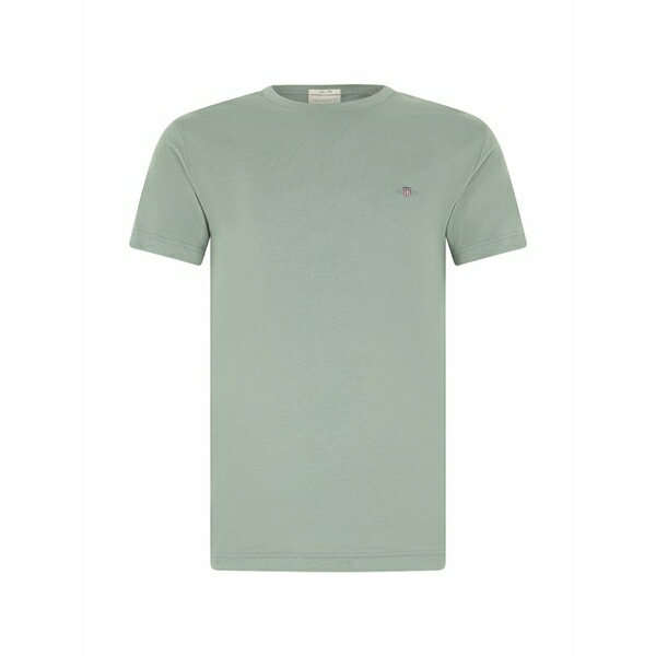 ガント メンズ ティーシャツ トップス Logo-embroidered t-shirt Green