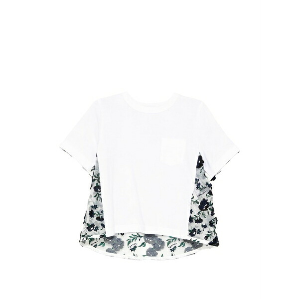 サカイ レディース プルオーバー トップス Pocket-detail t-shirt White