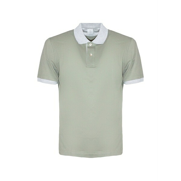 イレブンティ メンズ スポーツシャツ トップス Contrast-trim short-sleeve polo shirt Green