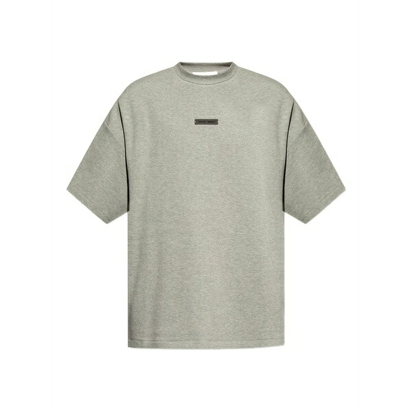 エフオージーエッセンシャルズ メンズ プルオーバー トップス Logo-plaque short-sleeve t-shirt Grey