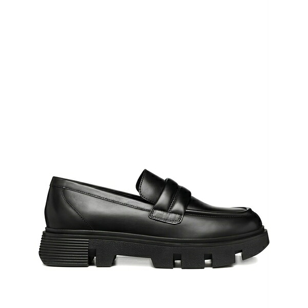 ジェオックス レディース スリッポン・ローファー シューズ Hilde penny-strap platform loafers Black｜asty