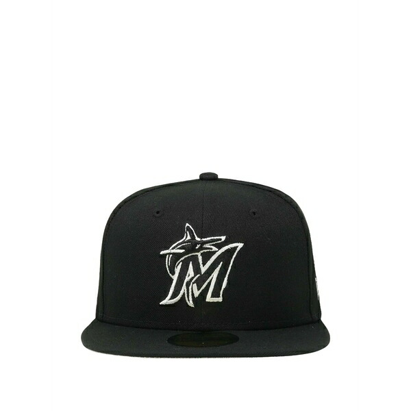ニュー内鰓 メンズ 鳥打ち帽 付属物 59fifty miami marlins authentic fitted cap Black