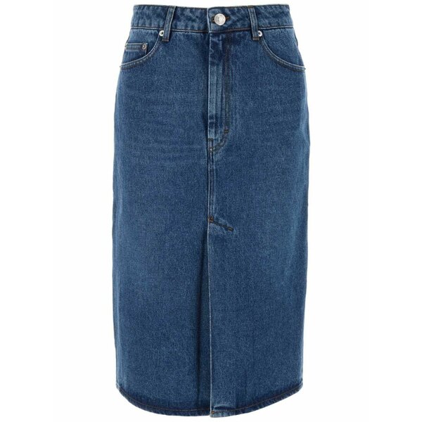 意中の女 レディース スコート ボトムス Pencil denim skirt  Blue