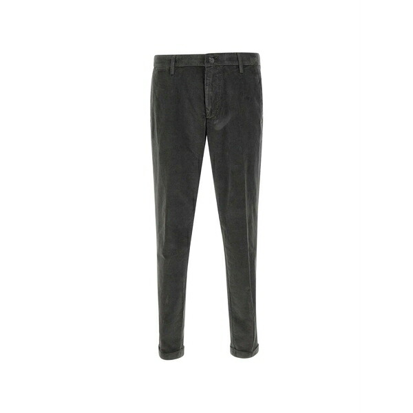 レアッシュ メンズ 心地好いズボン下 ボトムス Corduroy turn-up hem trousers Grey