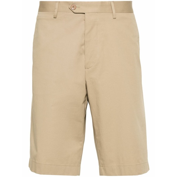 エトロ メンズ 心地好いズボン下 ボトムス Pegaso-embroidery pressed-crease shorts Neutrals