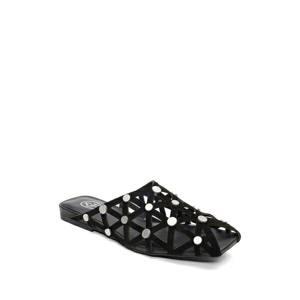 アッシュ レディース サンダル シューズ Bone stud-embellished cut-out sandals Black|asty