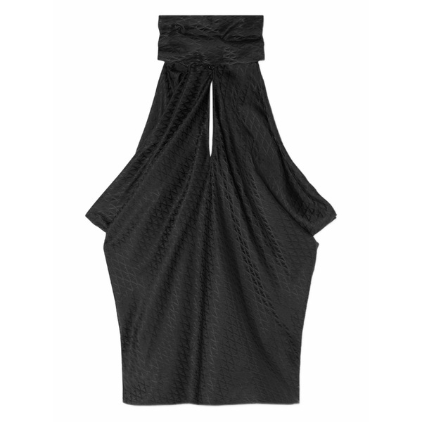 ヴェルサーチ レディース シャツ トップス Neck-tie textured top Black｜asty
