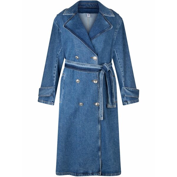 リュージョー レディース 上衣＆上衣 アウター Denim trench coat Blue